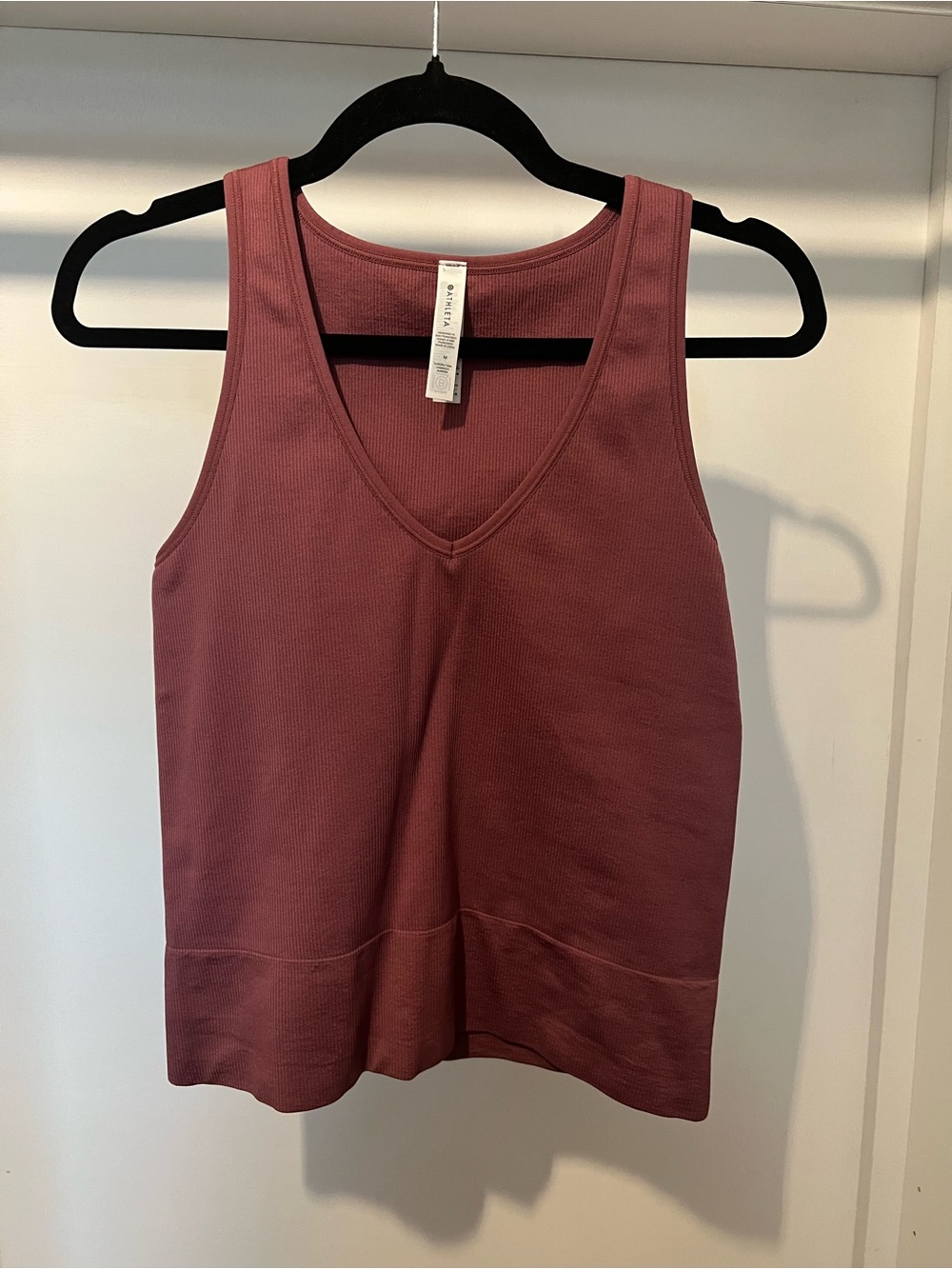 Athleta Aurora Seamless Ribbed V Neck Tank Medium